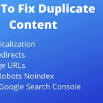 Fix Duplicate Content Issues